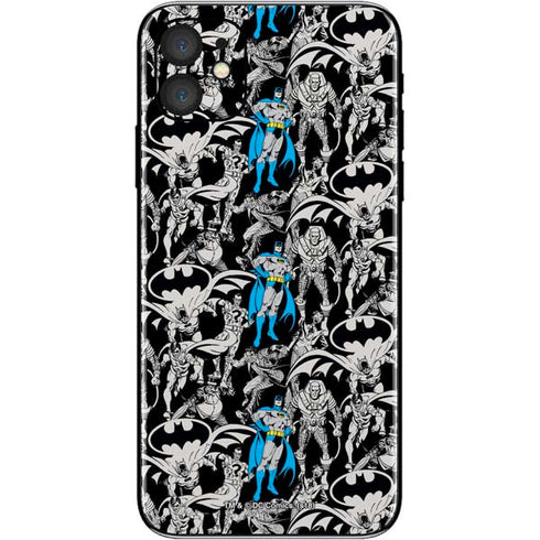 DC Comics Batman Characters Action Poses Print iPhone 11 Skin